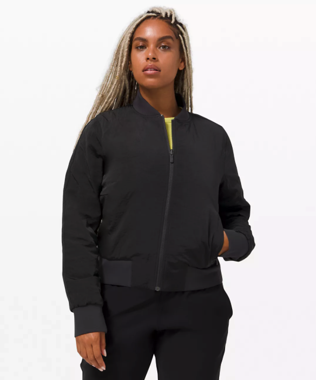 Non-Stop Reversible Bomber. Image via Lululemon.