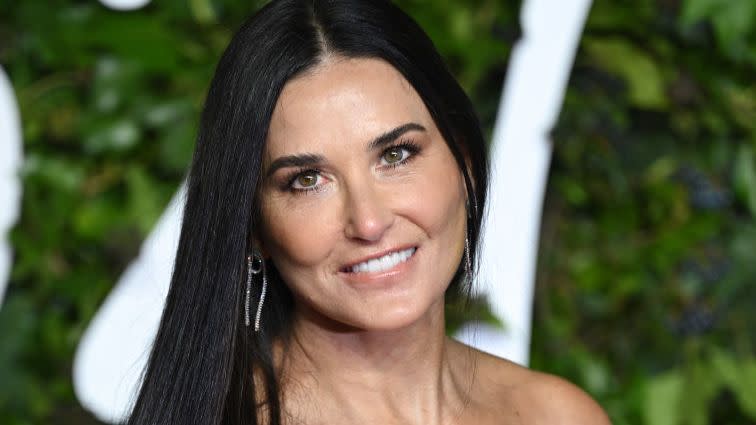 demi moore at the fashion awards 2021 red carpet arrivals