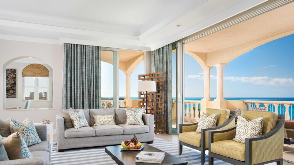 Interior of a guest villa at Grace Bay Club, voted one of the best resorts in the Caribbean