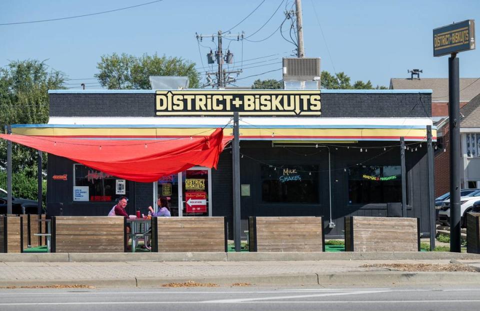 District Biskuits, 504 Armour Road, in North Kansas City specializes in biscuit sandwiches.