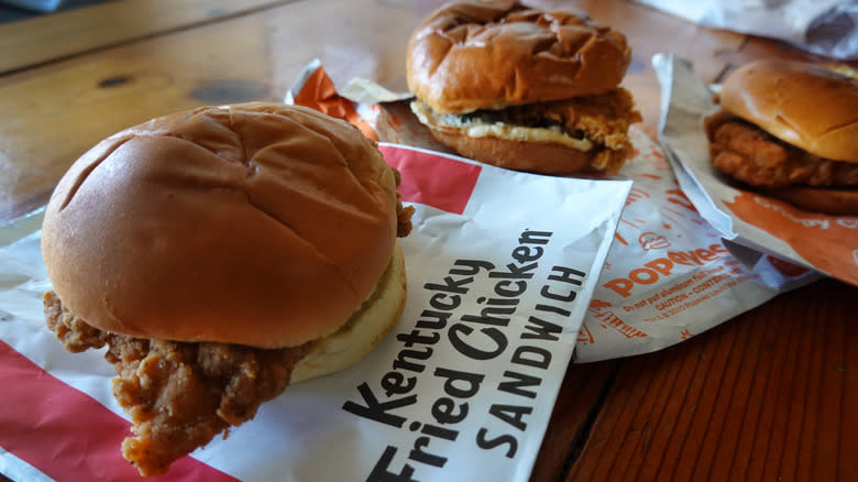 KFC chicken sandwiches