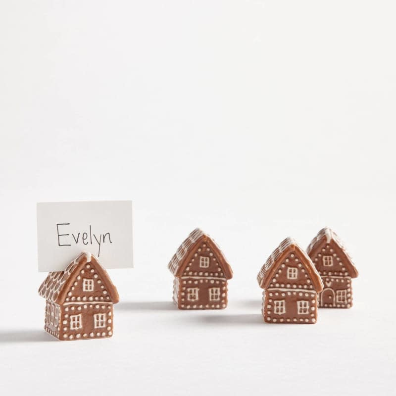 Gingerbread House Place Card Holders Set of 4