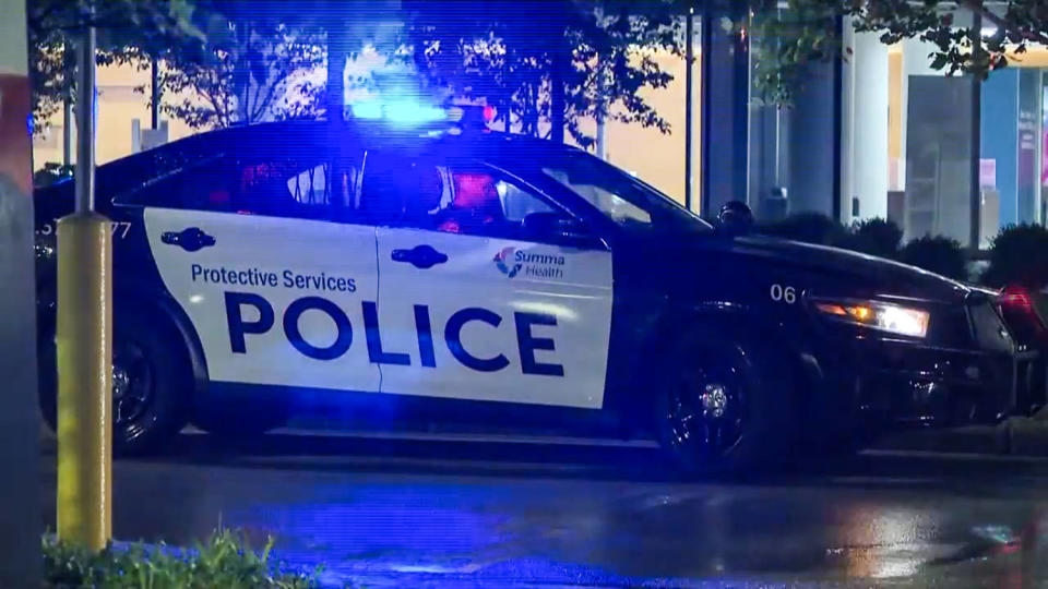 A police car at night with lights (WKYC)