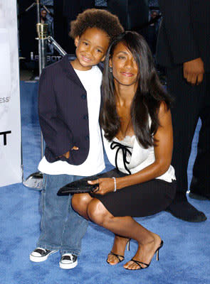 Jada Pinkett Smith and son Jadan at the Los Angeles premiere of Twentieth Century Fox's I, Robot