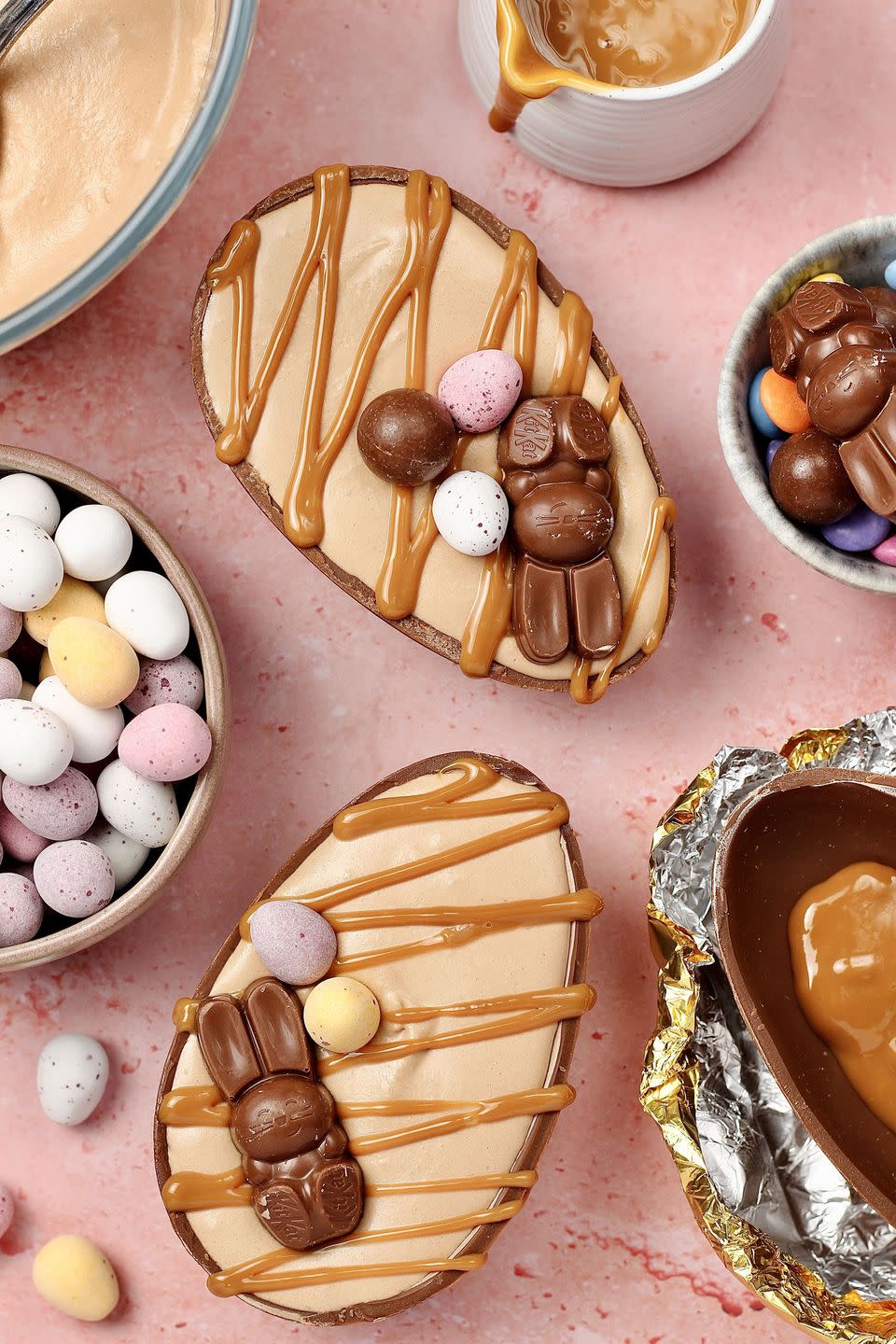 <p>There's only one way to take your <a href="https://www.delish.com/uk/food-news/a39012508/easter-quiz-questions/" rel="nofollow noopener" target="_blank" data-ylk="slk:Easter;elm:context_link;itc:0" class="link ">Easter</a> eggs up a notch this year, and that's by stuffing them with homemade <a href="https://www.delish.com/uk/cooking/recipes/a33319636/best-chocolate-mousse-recipe/" rel="nofollow noopener" target="_blank" data-ylk="slk:chocolate mousse;elm:context_link;itc:0" class="link ">chocolate mousse</a>. We promise you won't regret a thing!</p><p>Get the <a href="https://www.delish.com/uk/cooking/recipes/a39104271/chocolate-mousse-stuffed-easter-eggs/" rel="nofollow noopener" target="_blank" data-ylk="slk:Chocolate Mousse Stuffed Easter Eggs;elm:context_link;itc:0" class="link ">Chocolate Mousse Stuffed Easter Eggs</a> recipe.</p>