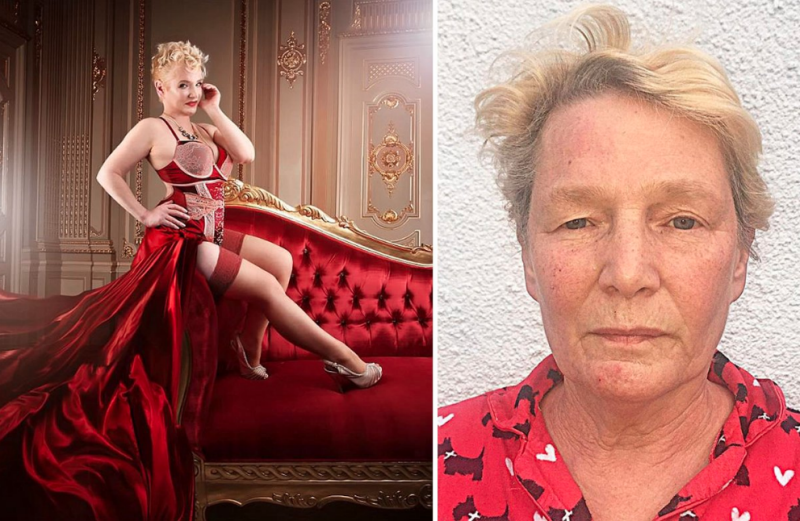 Jane, 65 ans, transformée en femme fatale. (Image Twitter)