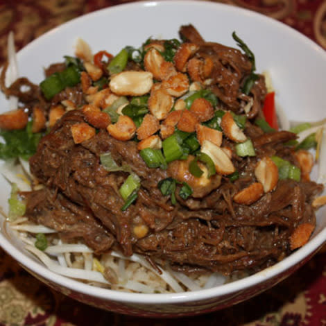 Slow cooker Thai-style beef stew. 