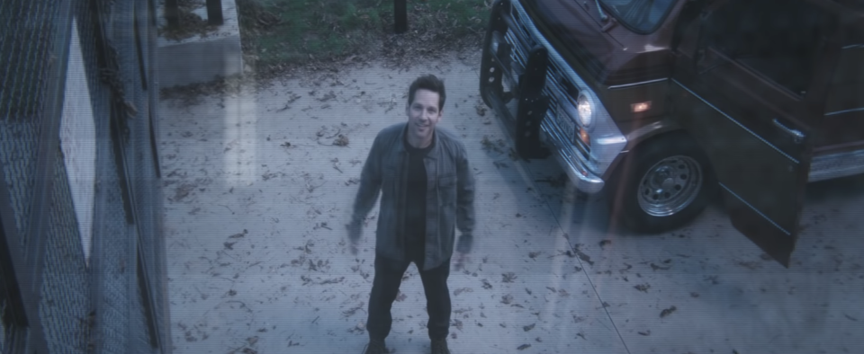 Scott Lang’s Ant-Man (Paul Rudd) has managed to escape the Quantum Realm and comes calling on the disassembled Avengers. (Photo: Marvel Studios)