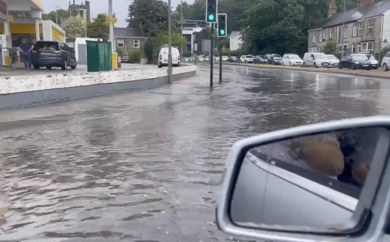 Torrential downpours and thunderstorms have brought flooding to parts of Cornwall