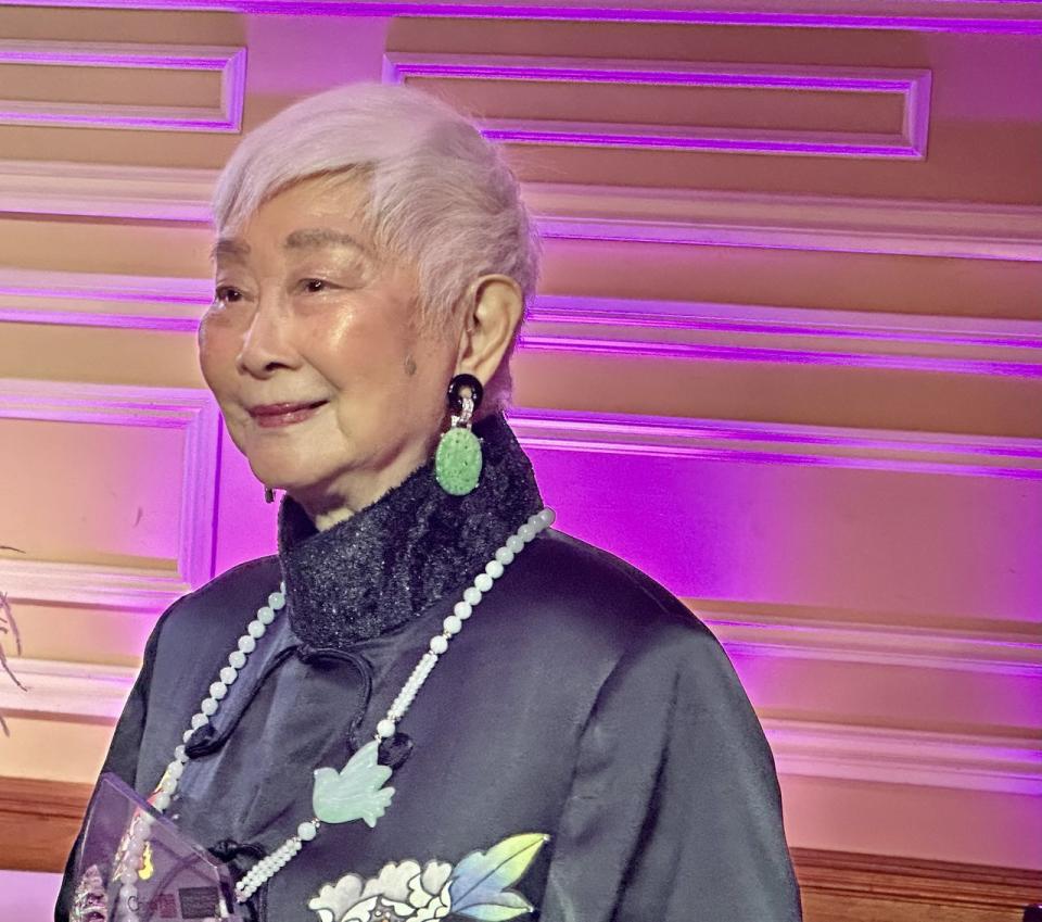 97歲的電影演員盧燕（Lisa Lu）。（記者張宏／攝影）