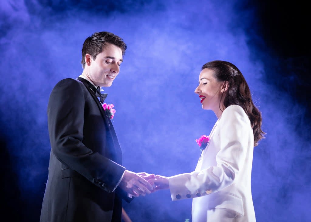 Oli Higginson as Jamie & Molly Lynch as Cathy in The Last Five Years (Helen Maybanks)