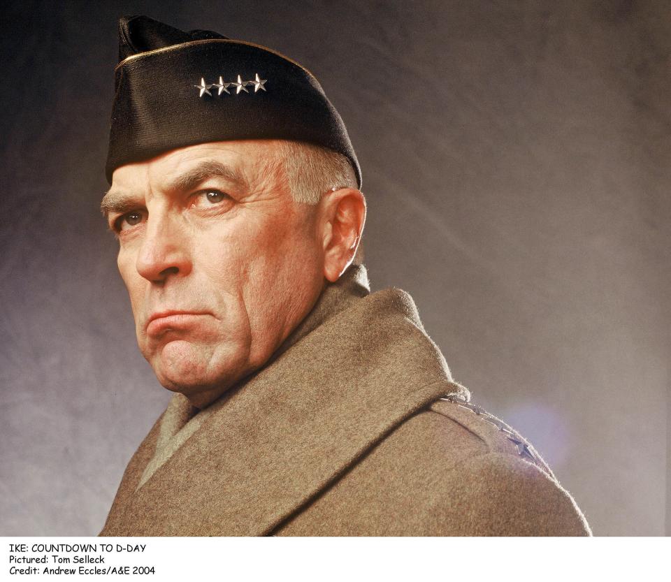 Tom Selleck as Ike - General Eisenhower in A&E's original movie "Ike: Countdown to D-Day."