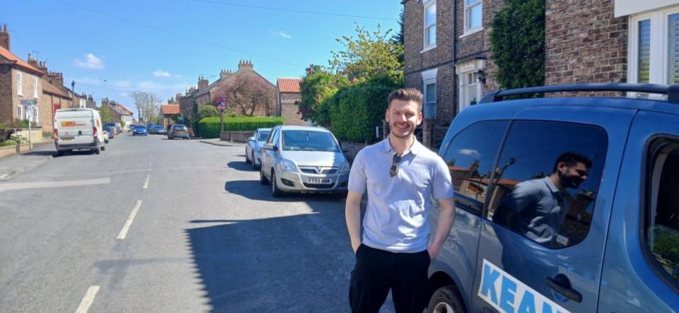 York Press: Keane Duncan by his van in Tockwith