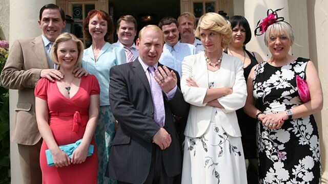 Pete and Dawn renew their vows in the third series of 'Gavin & Stacey'. (Credit: BBC)