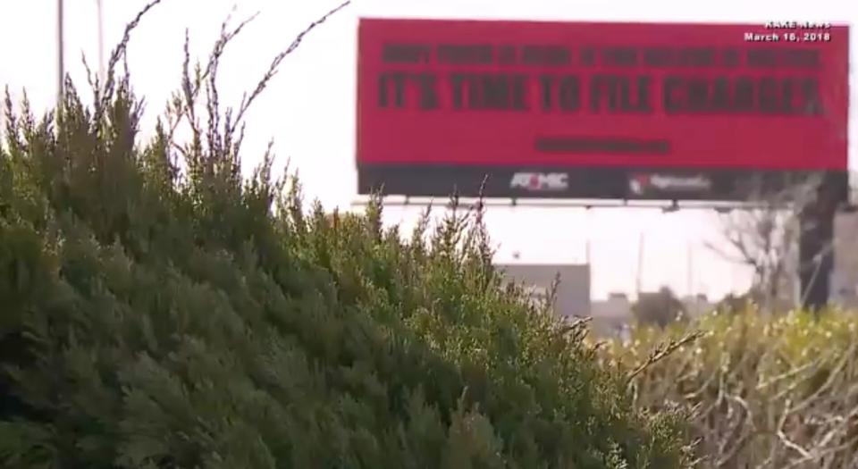 New billboards in Wichita, Kansas, are calling for justice for Andy Finch, a local man shot dead by a police officer in December. (Photo: Twitter/BryanRamsdale)