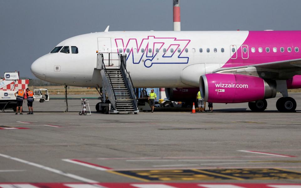 Wizz Air's aircraft is parked on the tarmac at Ferenc Liszt International Airport in Budapest, Hungary - REUTERS/Bernadett Szabo