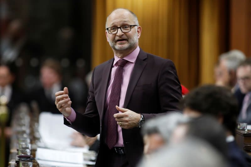 Canada's Minister of Justice and Attorney General of Canada David Lametti speaks during Question Period in the House of Commons on Parliament Hill in Ottawa