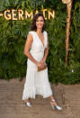 <p>Nina Dobrev wore a crisp summer dress for the St Germain party in Malibu on 10 July. Oh, and we need her shoes… <em>[Photo: Getty]</em> </p>