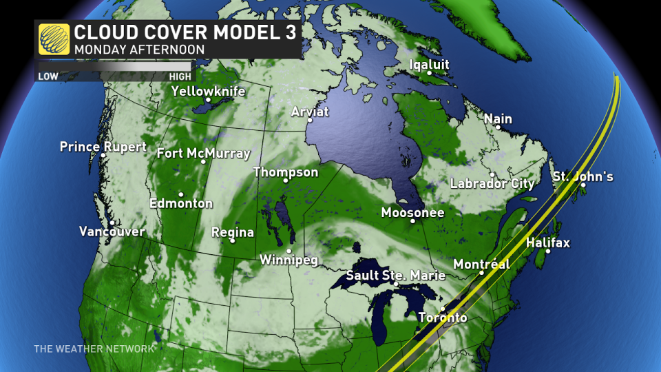 Cloud Cover Model For Eclipse April 4 2024