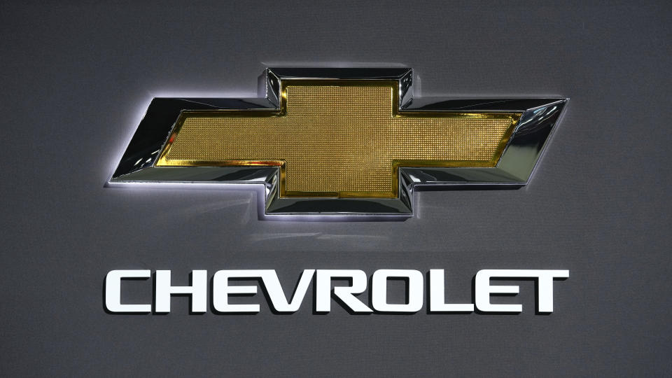 FILE - A Chevrolet logo is shown at the North American International Auto Show in Detroit, Sept. 13, 2023. The Chevrolet Malibu, the last midsize car made by a Detroit automaker, is heading for the junkyard. General Motors confirmed Thursday, May 9, 2024, that it will stop making the car introduced in 1964 as the company focuses more on electric vehicles. (AP Photo/Paul Sancya, file)