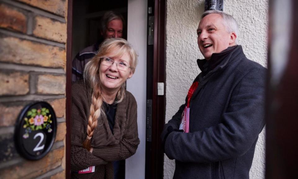 Daniel Francis talks to residents in Sidcup.