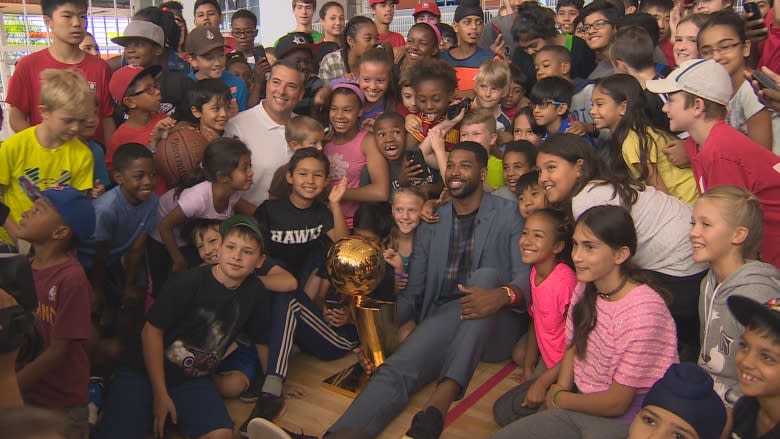 NBA star Tristan Thompson visits hometown of Brampton, receives key to city