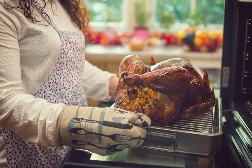 Allow for at least 13 minutes of cook time per pound of turkey to ensure your bird is thoroughly cooked. (Image via Getty Images)