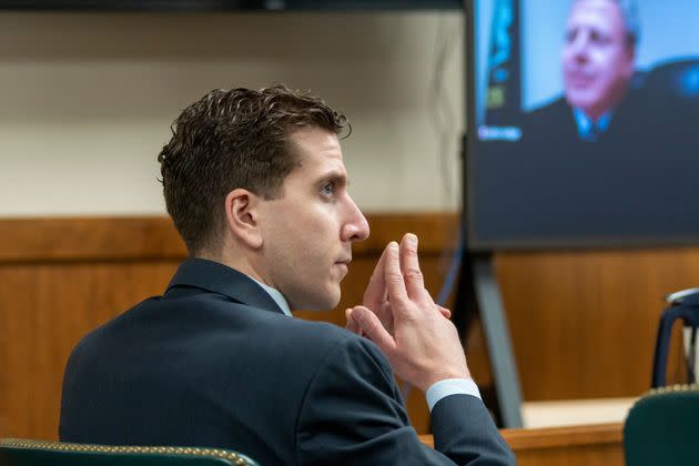 Bryan Kohberger, who is charged with killing four University of Idaho students, listens to arguments during a hearing, Oct. 26, 2023, in Moscow, Idaho. conducted properly and will stand.