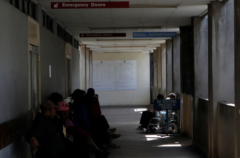 Outpatients queue for haemodialysis at the renal unit of the Kenyatta National Hospital in Nairobi