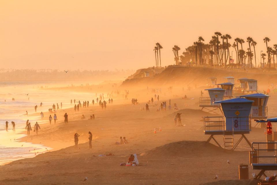 Huntington Beach during the summer