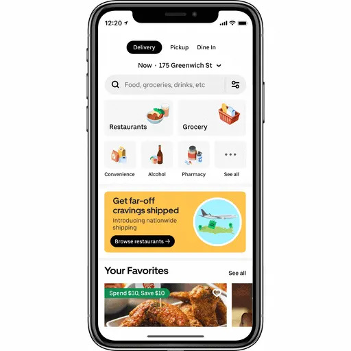 Uber Eats launches new nationwide shipping service