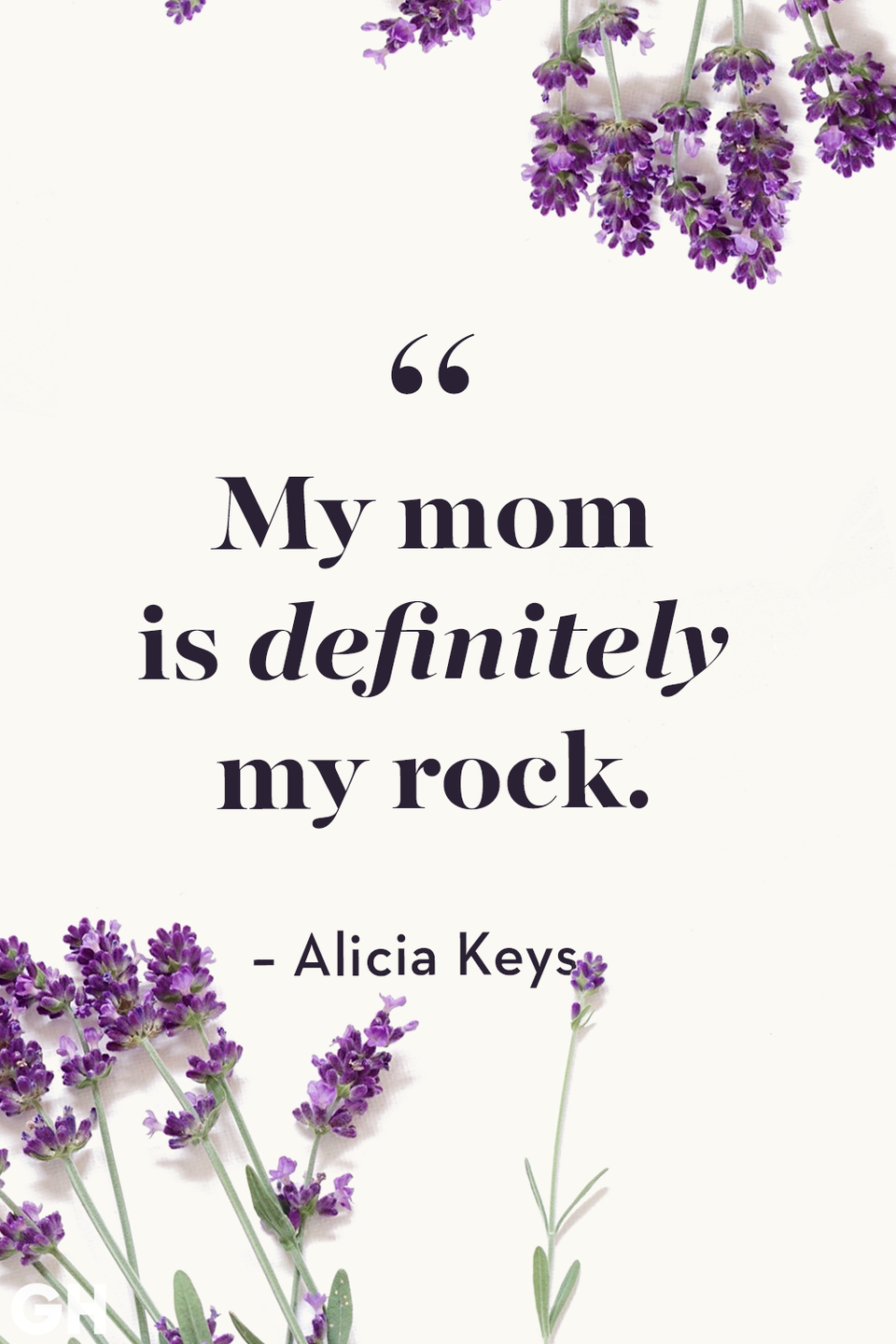 <p>My mom is <em>definitely</em> my rock.</p>