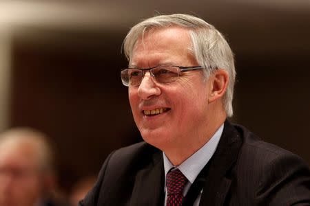 Bank of France Governor Christian Noyer attends a conference of central bankers hosted by the Bank of France in Paris November 7, 2014. REUTERS/Charles Platiau