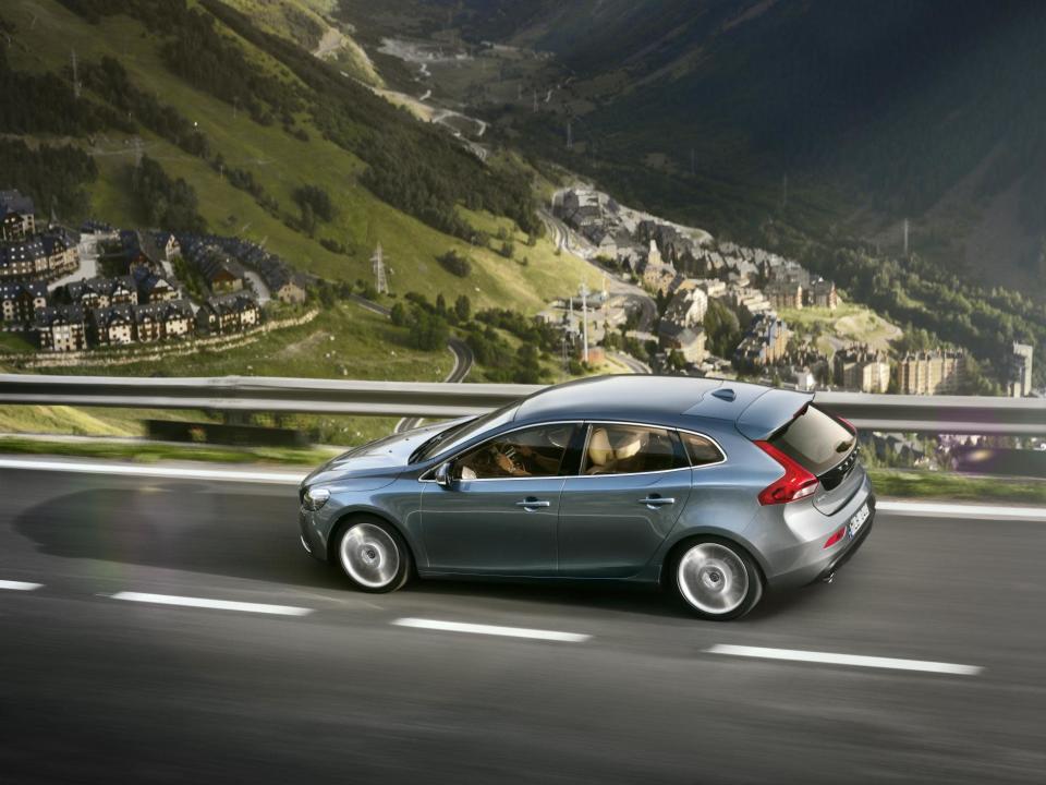  <p class="MsoNormal">Volvo sets sights on the five-door Audi A3 and BMW 1 Series with the 2013 V40, which is being unveiled at the 2012 Geneva Auto Show. Taking styling cues of the C30—and a liftback tail reminiscent of the classic P1800—its profile strikes a more wagon-esque profile than hatchback. Powered by a 254-horsepower turbo five-cylinder, it sprints from 0-62 mph in 6.7 seconds; that's not rubber-burning quick, but as a diesel with start-stop technology and regenerative braking, you can expect respectable gas mileage figures. Unfortunately, Europe still thinks Americans care little for hatches, and there are no plans yet to release the V40 stateside.</p>