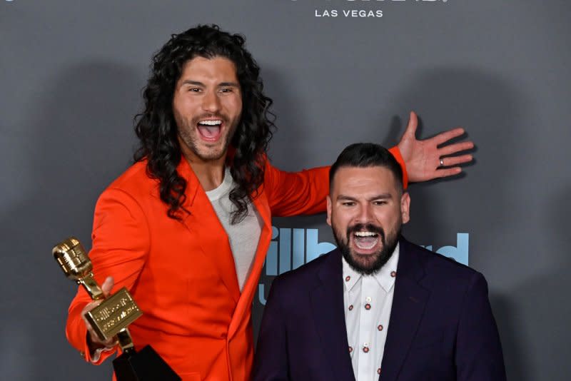 Dan + Shay attend the Billboard Music Awards in 2022. File Photo by Jim Ruymen/UPI