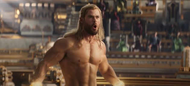 Chris Hemsworth as seen in the Thor: Love And Thunder trailer (Photo: Disney)