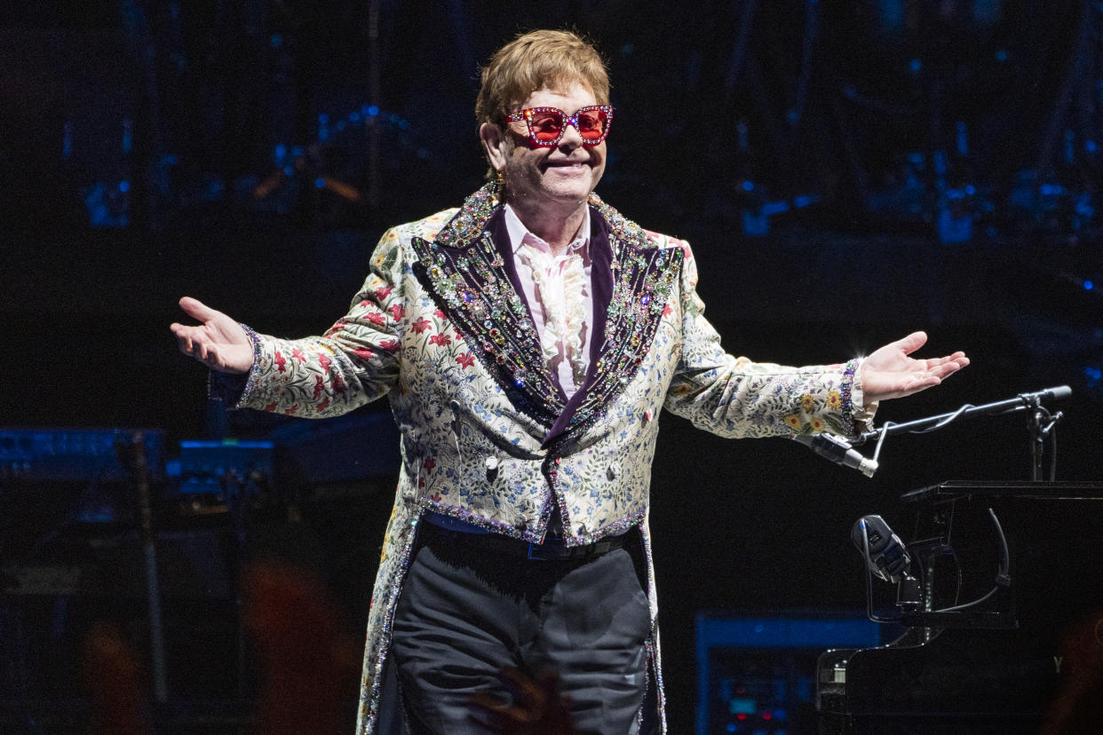 Elton John has topped Specsavers' Spectacle Wearer of the Year poll, beating competition from Alan Carr and Dennis Taylor (Erika Goldring/Getty Images)