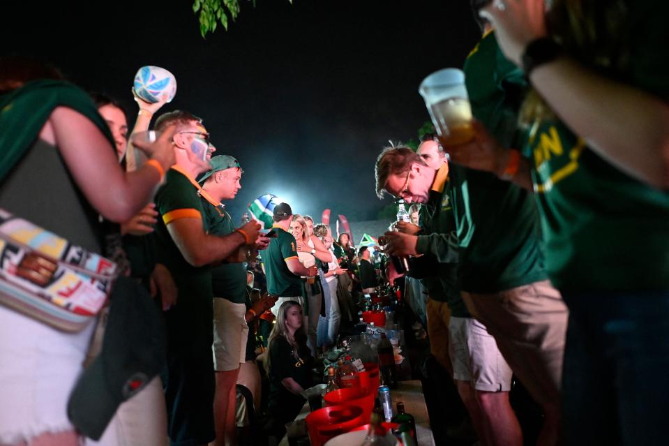 South Africa fans gather for the final in Johannesburg (AFP via Getty Images)