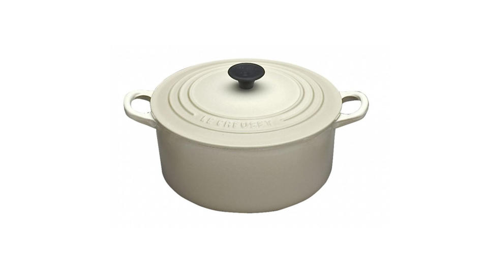 <p><em><a rel="nofollow noopener" href="https://www.lecreuset.co.uk/signature-round-casserole-taste-of-the-city" target="_blank" data-ylk="slk:Le Crueset, from £159;elm:context_link;itc:0;sec:content-canvas" class="link ">Le Crueset, from £159</a></em> </p>