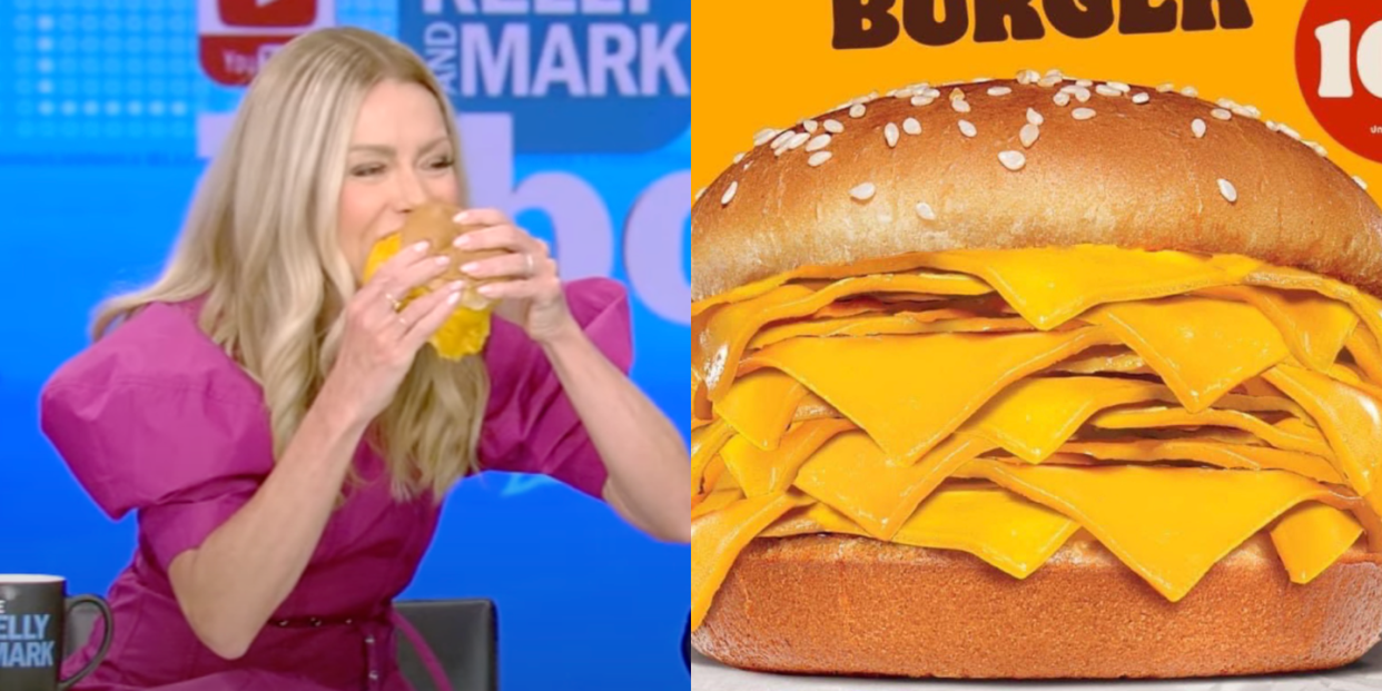 kelly ripa cheeseburger