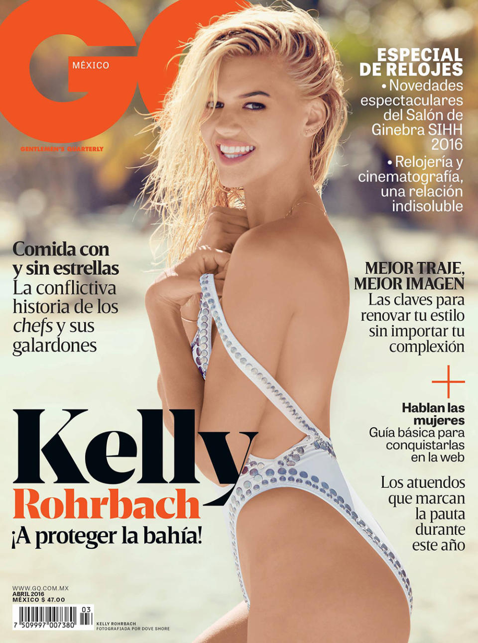 <p>For the April cover of <em>GQ Mexico</em> in 2016, model and actress Kelly Rohrbach wore the white version of Norma Kamali’s $575 <a rel="nofollow noopener" href="https://www.normakamali.com/stud-marissa?variant=4696841092" target="_blank" data-ylk="slk:Stud Marissa;elm:context_link;itc:0;sec:content-canvas" class="link ">Stud Marissa</a> suit. (Photo: GQ Mexico) </p>