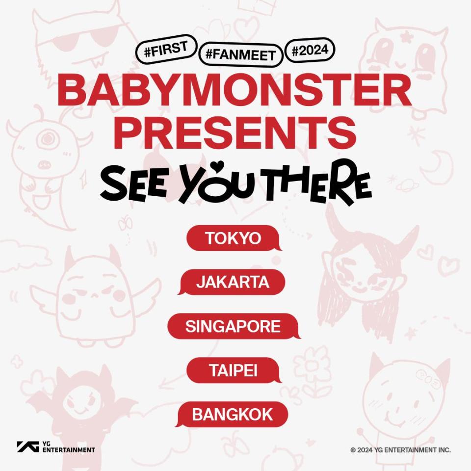 BABYMONSTER粉絲見面會中也有台北站。（圖／翻攝自BABYMONSTER推特）