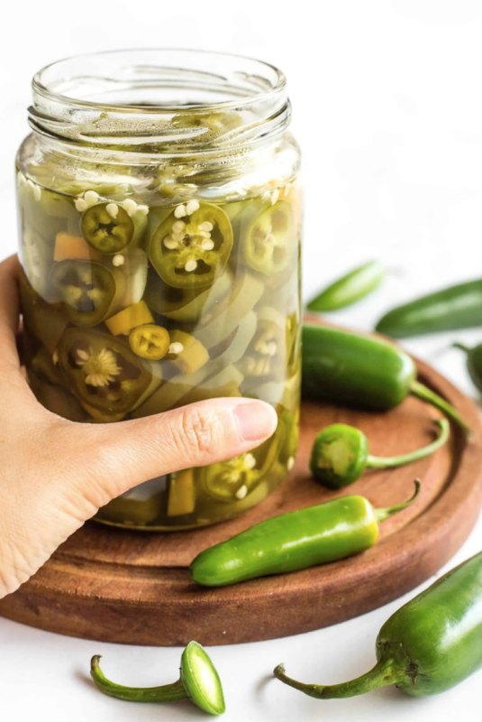 <p>Dish by Dish</p><p>These tangy pickled jalapeños can be made in under 30 minutes and will definitely add some delicious heat to your recipes. Plus they are gluten-free and vegan too!</p><p><strong>Get the recipe: <a href="https://www.dishbydish.net/easy-pickled-jalapenos/" rel="nofollow noopener" target="_blank" data-ylk="slk:Easy Pickled Jalapeños;elm:context_link;itc:0;sec:content-canvas" class="link rapid-noclick-resp">Easy Pickled Jalapeños</a></strong></p>