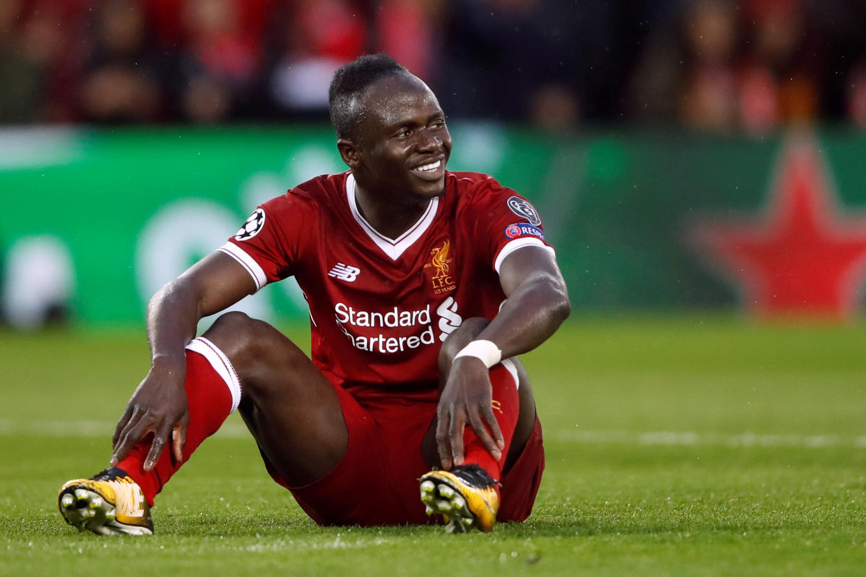 Sadio Mané durante el partido del Liverpool contra la Roma. Foto: Reuters/Carl Recine