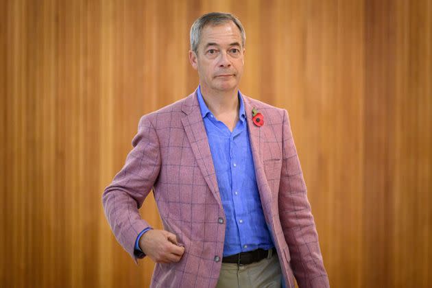 Nigel Farage at Brisbane Airport on Sunday