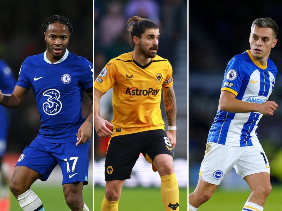 Raheem Sterling, Ruben Neves and Leandro Trossard are in the news (Getty Images/PA)