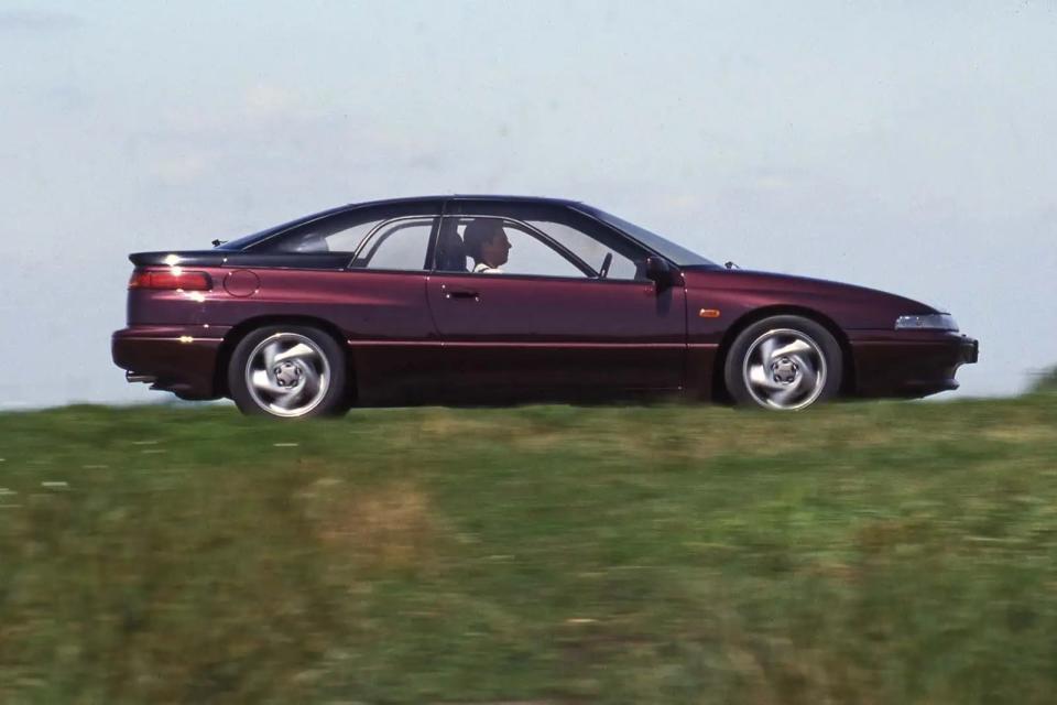 <p>Subaru’s go at a grand tourer resulted in the SVX, a car designed by Giorgetto Giugiaro, the man behind the Lotus Esprit and DMC DeLorean. The SVX had four-wheel drive, funky side windows, an aircraft-inspired instrument panel and a jet-fighter-like glass roof. Upon its arrival, it was popular with the media but not the public as its design was outlandish and it was expensive. </p><p>The 3.3-litre flat-six produced <strong>230bhp</strong> but it was held back by a slow<strong> four-speed</strong> automatic gearbox, restricting its full performance potential and putting the final nail in the coffin. Its lack of popularity saw Subaru pull it from sale after five years.</p>