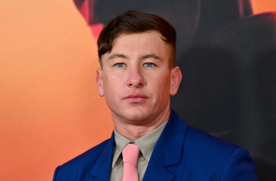 Irish actor Barry Keoghan arrives for "The Batman" world premiere. He plays a new version of a notorious character in the film.