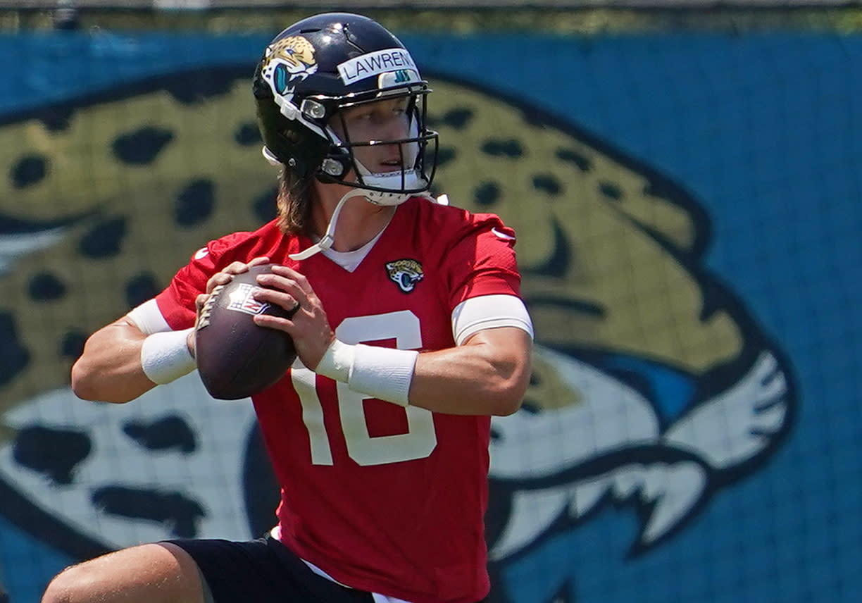 The world could get its first look at Trevor Lawrence in a Jags uniform during a nationally televised preseason game in August. (Jasen Vinlove-USA TODAY Sports)
