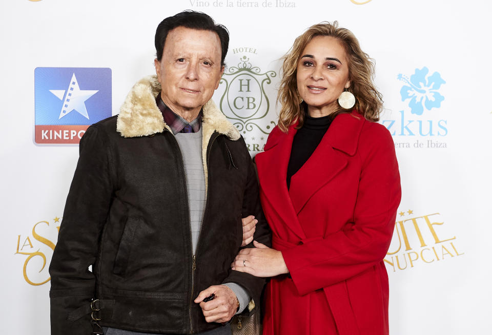 MADRID, SPAIN - JANUARY 09: Jose Ortega Cano and Ana Maria Aldon attends 'La suite nupcial' premiere at Kinepolis on January 09, 2020 in Madrid, Spain. (Photo by Borja B. Hojas/Getty Images)